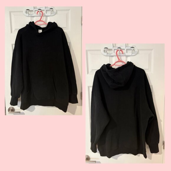 OFFLINE by Aerie Cloud Fleece Oversized Hoodie, Black, Size L - Picture 2 of 5